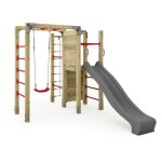 Aire de jeux & station fitness wickey fit cross 872 ? toboggan 220 cm balan�oire & barre de traction ...