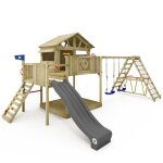 Wickey aire de jeux avec maisonnette et structure descalade smart fjord anthracite Wickey aire de jeux avec maisonnette et structure descalade smart fjord anthracite