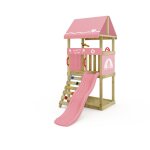 Aire de jeux wickey dinkyhouse ? toboggan rose pastel et bac � sable ? aire de jeux daventure pour les ...