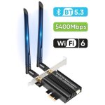 Brillsten carte wifi 6e pcie + bluetooth 5. 2 tri - bande 6 / 5 / 2. 4 ghz jusqu� 5400 mbps compatible ...