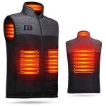 Wigo gilet chauffant homme lectrique double interrupteur rglable 4 rchauffeurs protection contre froid ...