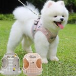 Willstar pet chest harness pet harness with leash adjustable vest walking chest soft breathable for small ...