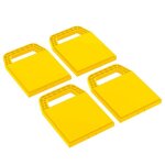 Willtec set 4x cales caravane hdpe jaune 232 x17x 23 cm plaques empilables - support stabilisateur v�rin ...