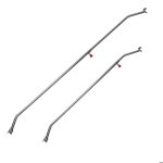 Wiltec 2x arceaux plats 108 - 150 cm pour remorques r�glables en aluminium pour b�ches de remorque tendeurs ...
