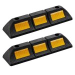 Wiltec 2x but�e de roue 475 x 12 x 8 cm ? en caoutchouc ? 18 kg / pi�ce ? avec r�flecteurs ? aide au ...