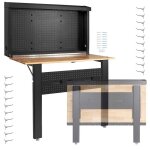 Wiltec tabli mural pliant sur pieds ? 1205 x 265 x 950 mm ? 200 kg ma