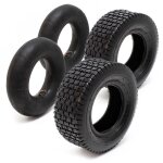 Wiltec lot 2x pneu 16x6. 50 - 8 et 2x chambre � air ? valve coud�e ? 420 x 420 x 130 mm ? 4 pr ? capacit� ...