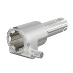 Wiltec manchon de prise de force cardan - longueur 140 mm - raccord logement 1 3 / 8 6d - raccord sortie ...