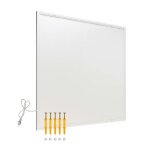 Wiltec panneau chauffant infrarouge ? 290 w ? 620 x 520 x 15 mm ? chauffage ir �lectrique mural ? �metteur ...