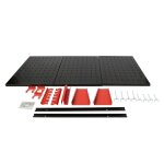 Wiltec panneau porte - outils mural 1200 x 20 x 600 mm 3x paroie perfor�e 17 supports crochets mur de ...