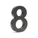 Wiltec plaque num�ro maison chiffre 8 3d 130 x 30 x 200 mm gris anthracite acier galvanis� r�sistant ...