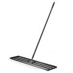 Wiltec r�teau de nivellement 1219 x 254 x 2050 mm noir 45 kg acier fin raclette de gazon niveleur avec ...