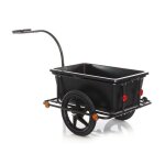 Wiltec remorque pour v�lo 80 kg max. 1580 x 690 x 510 mm bac 90 l attelage rapide cadre prot�ge - roue ...