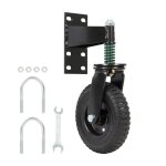 Wiltec roulette de portail ? 200 mm capacit� max. 275 kg ? en caoutchouc et acier ? rotative 360� ? avec ...