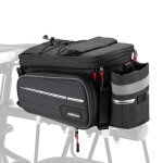Wiltec sacoche �tanche extensible pour porte - bagages noire ? capacit� max. 20 l ? en polyester ? avec ...