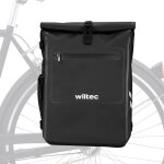 Wiltec sacoche sac � dos �tanche pour porte - bagages noire ? capacit� de 25 l ? en 500d pvc ? avec compartime ...