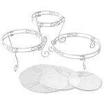 Wilton - 307 - 352 - ensemble de presentoirs blancs a volutes pour gateaux et desserts presentoirs pour ...