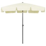 ?winter saletop accesoire ombre balcon jaune - parasol de plage jaune sable 200x125cm pro66349