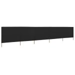 ?winter saletop accesoire ombre balcon noir - paravent 5 panneaux tissu 600x120cm noir pro92485