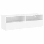 ?winter saletop armoire tv classique blanc - meuble tv mural blanc 100x30x30cm - bois ding�nierie pro62286 ...