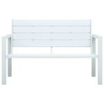 ?winter saletop banc de jardin blanc - banc de jardin 120cm pehd blanc aspect de bois pro20833