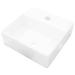?winter saletop �vier / lavabo pour cuisine / salle de bain blanc - lavabo carr� � trou pour robinet ...