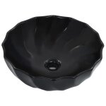 ?winter saletop �vier / lavabo pour cuisine / salle de bain noir - lavabo 46x17cm c�ramique noir pro98706 ...