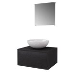 ?winter saletop meuble de lavabo de salle de bain noir - meubles de salle de bains trois pi�ces noir ...