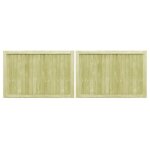 ?winter saletop portail de jardin vert - portillons de jardin 2 pcs bois de pin impr�gn� 300x100cm pro68574 ...