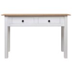?winter saletop table  caf blanche - table console blanche 110x40x72cm pin solide gamme panama pro59659 ...