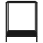 ?winter saletop table � caf� noire - table console noire 60x35x75cm verre tremp� pro74948
