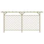 ?winter saletop treillage vert - cl�ture � lattes de jardin avec pergola bois pro92839