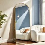 Woedvjn miroir sur pied 180 x 80 cm miroir intgral cadre aluminium dor arqu psych de chambre antidflagran ...