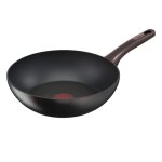 Wok 28cm ih caf� noir unlimited tefal - tous feux + induction - g2631993