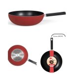 Wok 32cm manche amovible - fonte daluminium - rev�tement pierre - tous feux dont induction