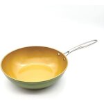 Wok - amercook - amvegan chef 28cm - céramique antiadhésif - 100% vegan - induction Wok - amercook - amvegan chef 28cm - céramique antiadhésif - 100% vegan - induction