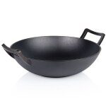 Wok en fonte cast line 36 cm pour cuisine asiatique de qualit�