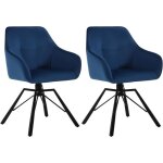 Woltu lot de 2 chaises pivotante � 360�chaise salle � manger en velours fauteuil scandinave pieds en ...