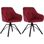 Woltu lot de 2 chaises pivotante � 360�chaise salle � manger en velours fauteuil scandinave pieds en ...