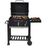 Woltu barbecue au charbon de bois barbecue rglable en hauteur et avec roues adapt pour les ftes en ...