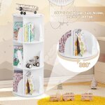 Woltu biblioth�que pivotante enfants �tag�re � 4 niveaux pour livres et jouets �tag�re pour chambre denfants ...