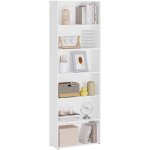 Woltu bibliothque salon tagre ouverte  6 niveaux meuble chambre 60x180x235 cm blanc w0att0643
