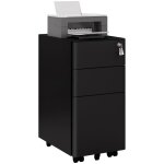 Woltu caisson de bureau mobile en mtal armoire documents sur roulettes 3 tiroirs verrouillables 30x45x60cm ...
