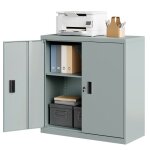 Woltu caisson bureau verrouillable armoire bureau mtallique avec tagre rglable 90x40x92cm gris w0att0598 ...
