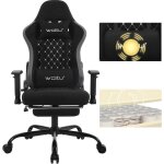 Woltu chaise gaming fauteuil gamer coussin à ressorts soutien lombaire massant tissu technique noir w0att0609 ... Woltu chaise gaming fauteuil gamer coussin à ressorts soutien lombaire massant tissu technique noir w0att0609 ...