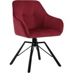 Woltu chaise pivotante � 360�chaise salle � manger en velours fauteuil scandinavepieds en m�tal bordeaux ...