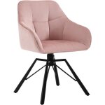 Woltu chaise pivotante � 360�chaise salle � manger en velours fauteuil scandinavepieds en m�tal rose ...