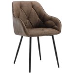 Woltu chaise de salle  manger chaise de cuisine rembourre en simili cuir pieds en mtal marron fonc ...