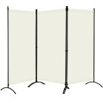 Woltu paravent s�paration de pi�ce protection visuelle autonome en 3 parties cadre m�tallique 255x182cm ...