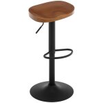 Woltu tabouret bar pivotant chaise haut industriel assise en bois massif cadre en m�tal r�glable en hauteur ...